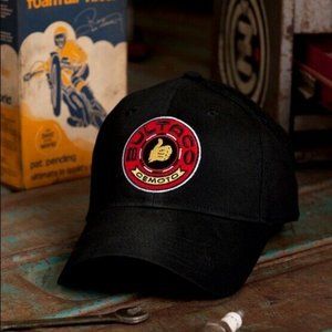 Bultaco Black Logo Embroidered Cap Hat Metro NEW FAST SHIPPING